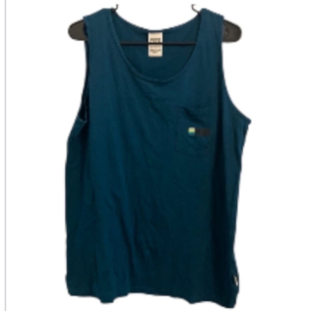 PINK VS Caribbean Blue & Blk Logo Tank Top